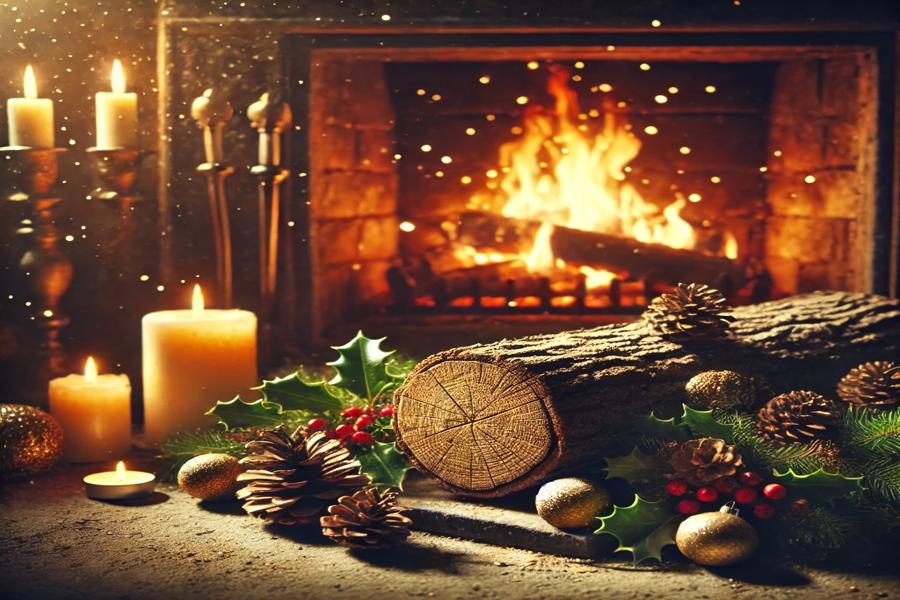 Yule Log burning